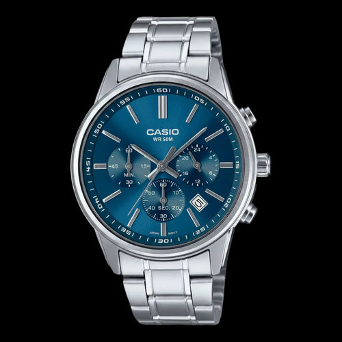 Men's blue dial chronograph watch stainless steel 41mm Nexorano